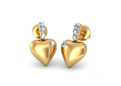 Gold Plated | Heart Shape Earrings